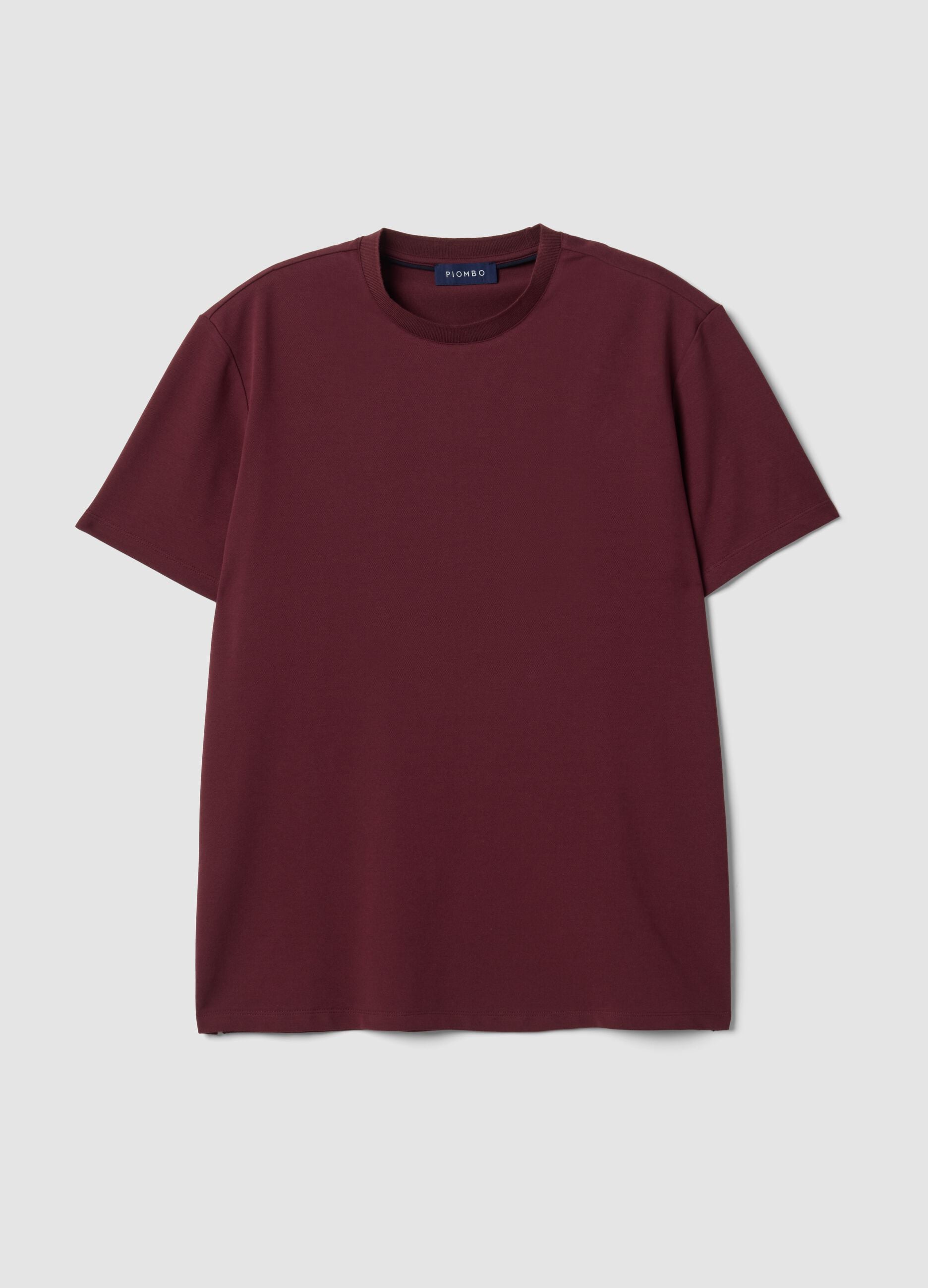T-shirt rossa in misto cotone piquet elasticizzato regular fit Easy Dry