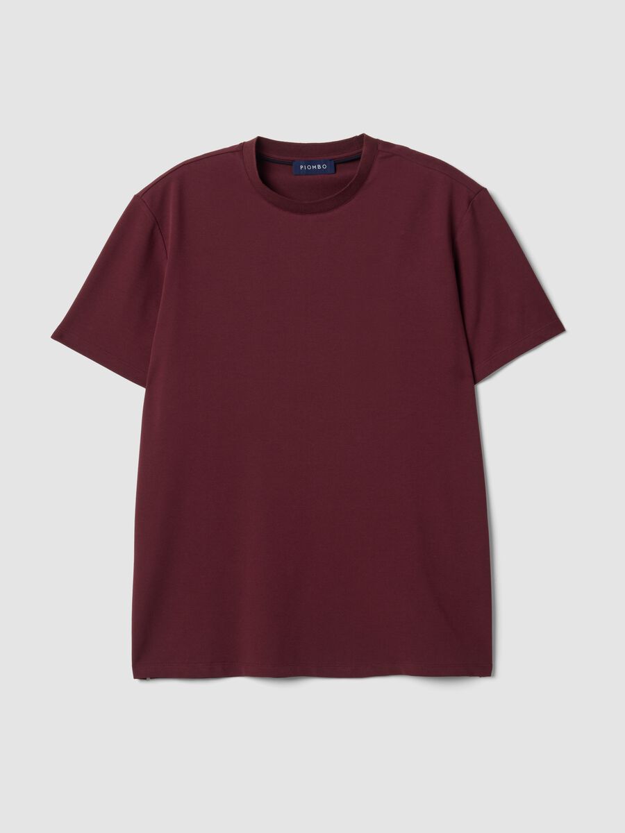 T-shirt rossa in misto cotone piquet elasticizzato regular fit Easy Dry_0