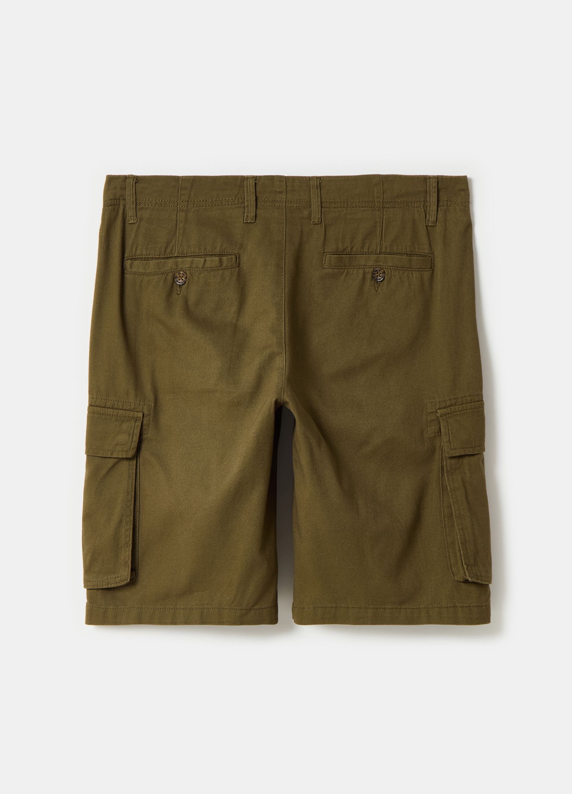 Cargo Bermuda shorts in cotton twill