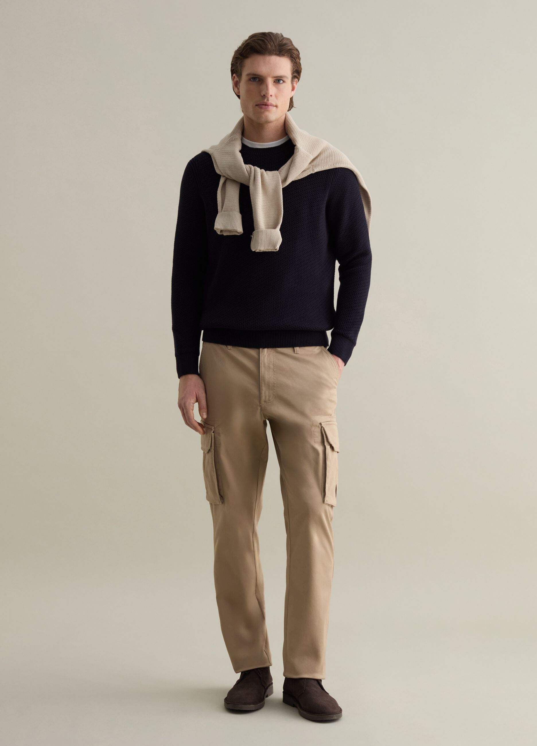 Cargo trousers in stretch cotton
