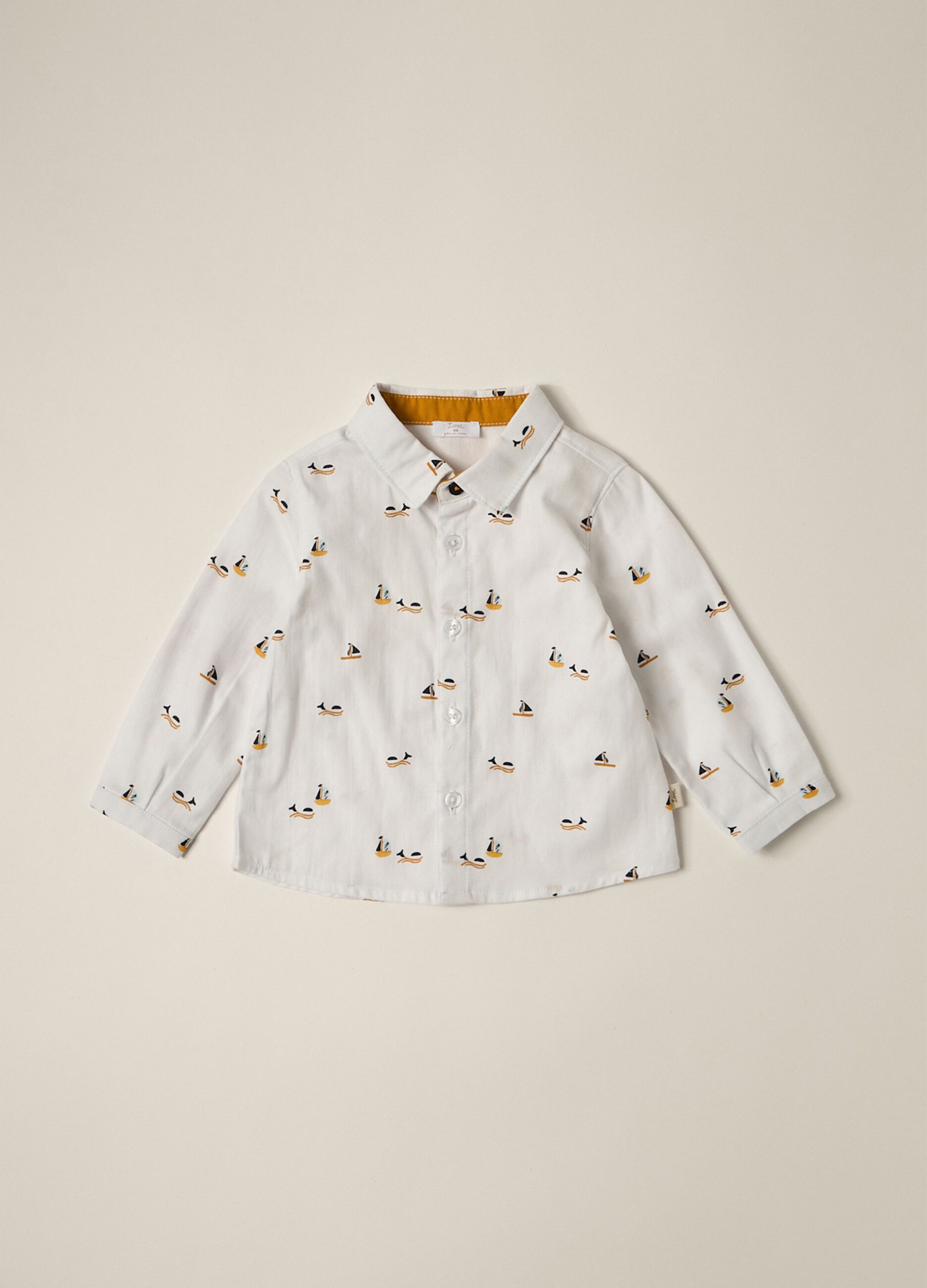 Camicia in twill di puro cotone IANA neonato