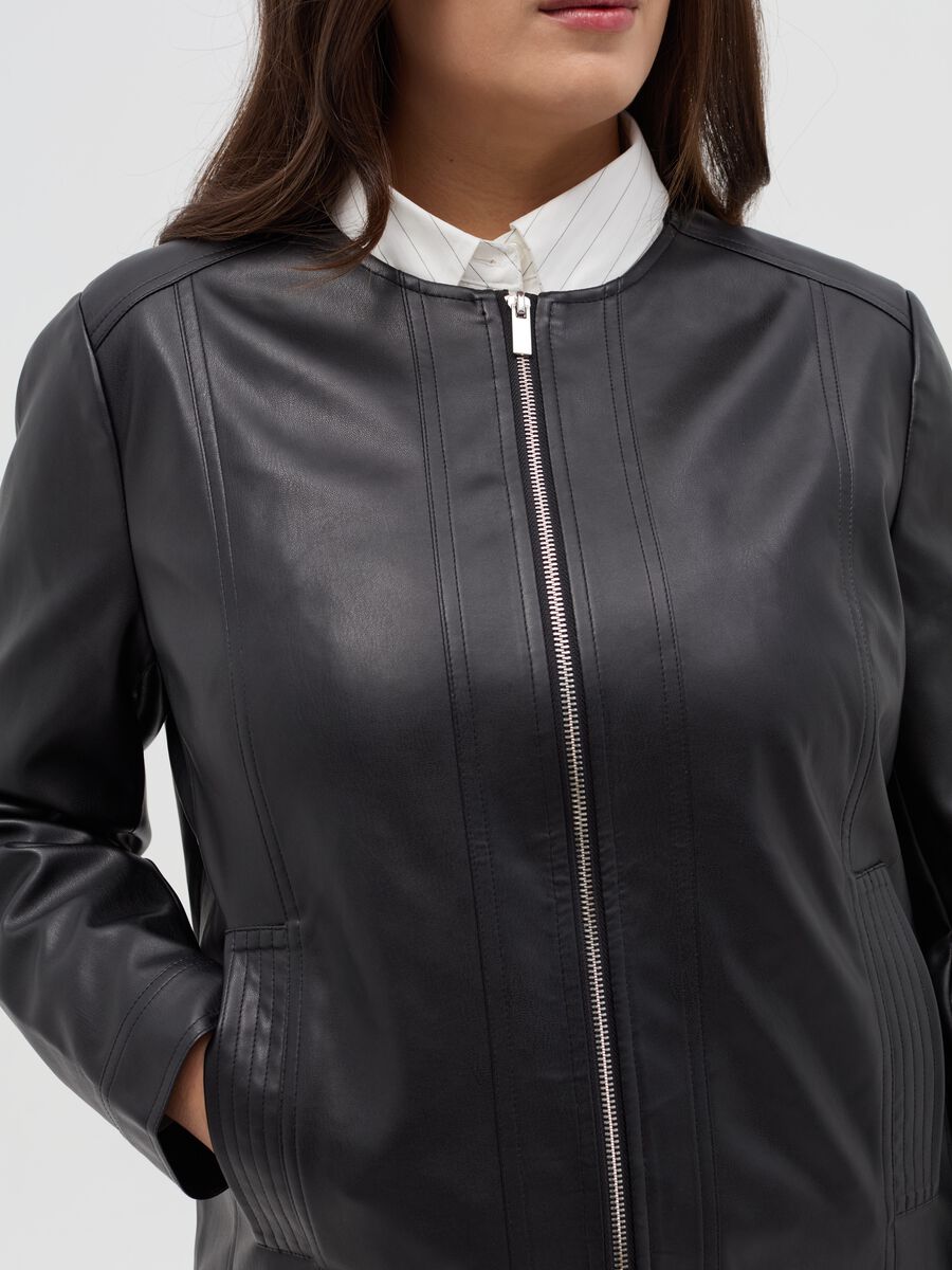 Curvy full-zip biker jacket_2