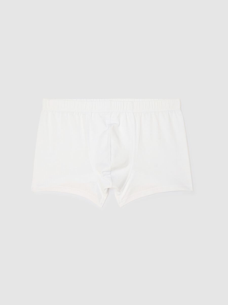White Cotton Regular Fit Boxers_4