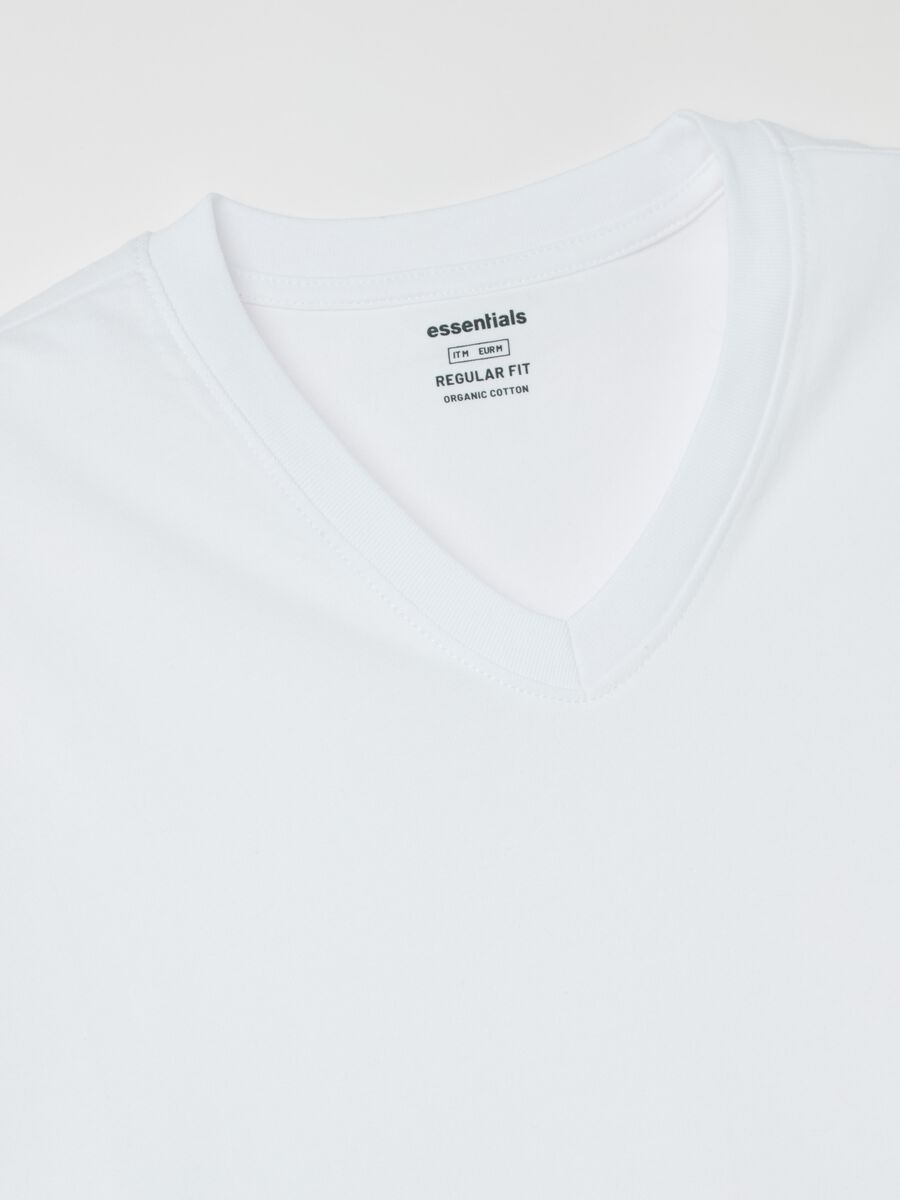 Cotton V-neck T-shirt_5