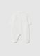 Newborn white cotton blend sleepsuit with prints_1