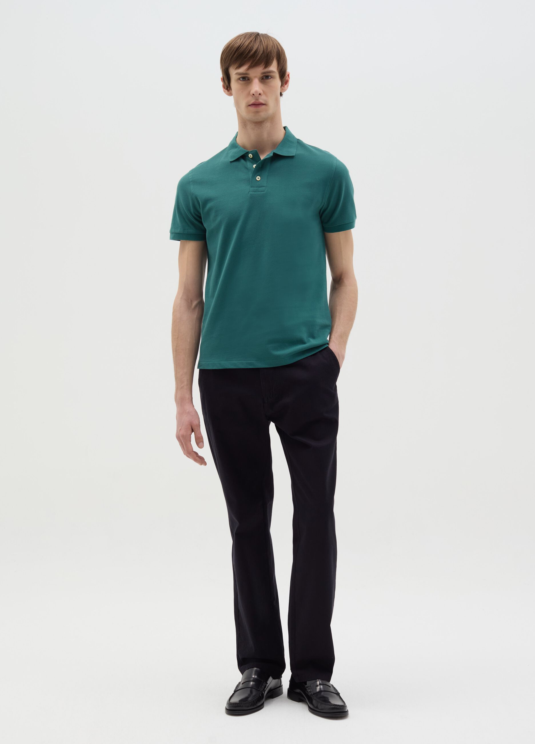 Polo shirt in organic cotton piquet