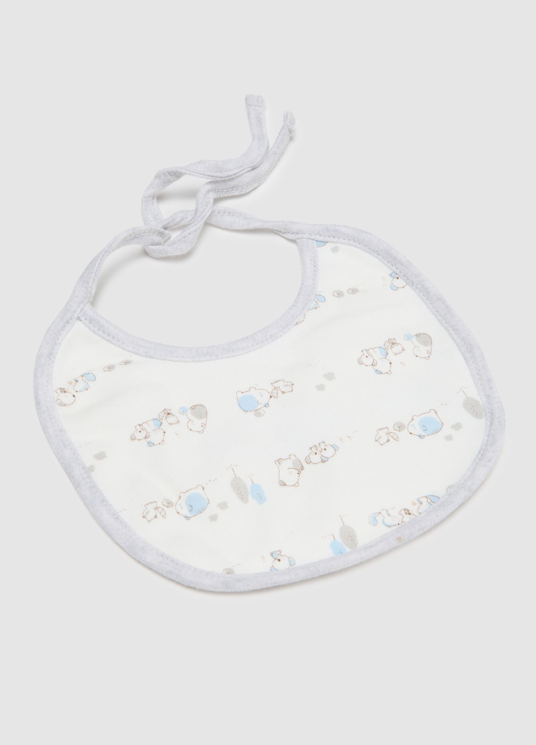 Two-pack multicolour pure cotton baby bibs