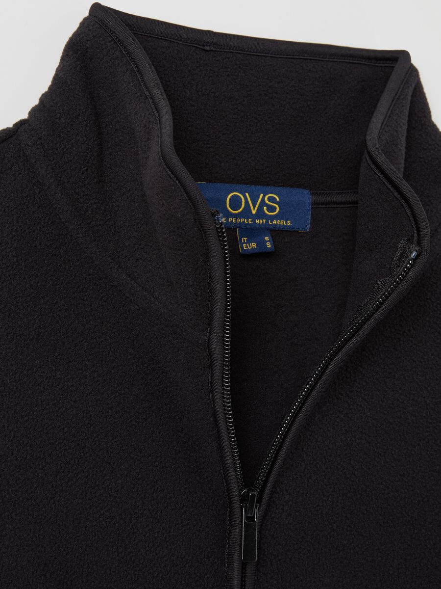 Fleece full-zip sweatshirt with high neck_5