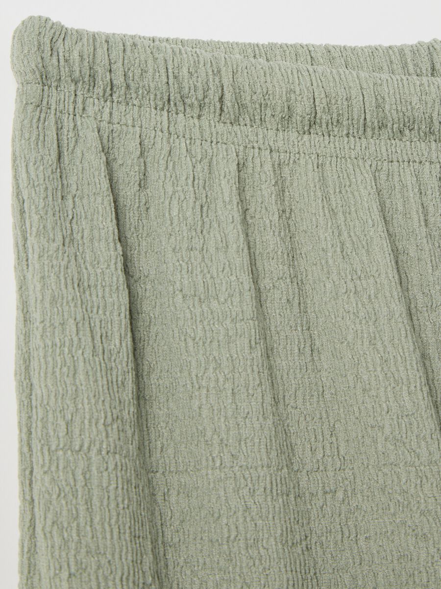 Women’s palazzo pants in green stretch fabric_5