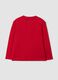 Red oversized pure organic cotton T-shirt with racing print for boys_1