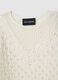 White pure cotton fitted sweater_1