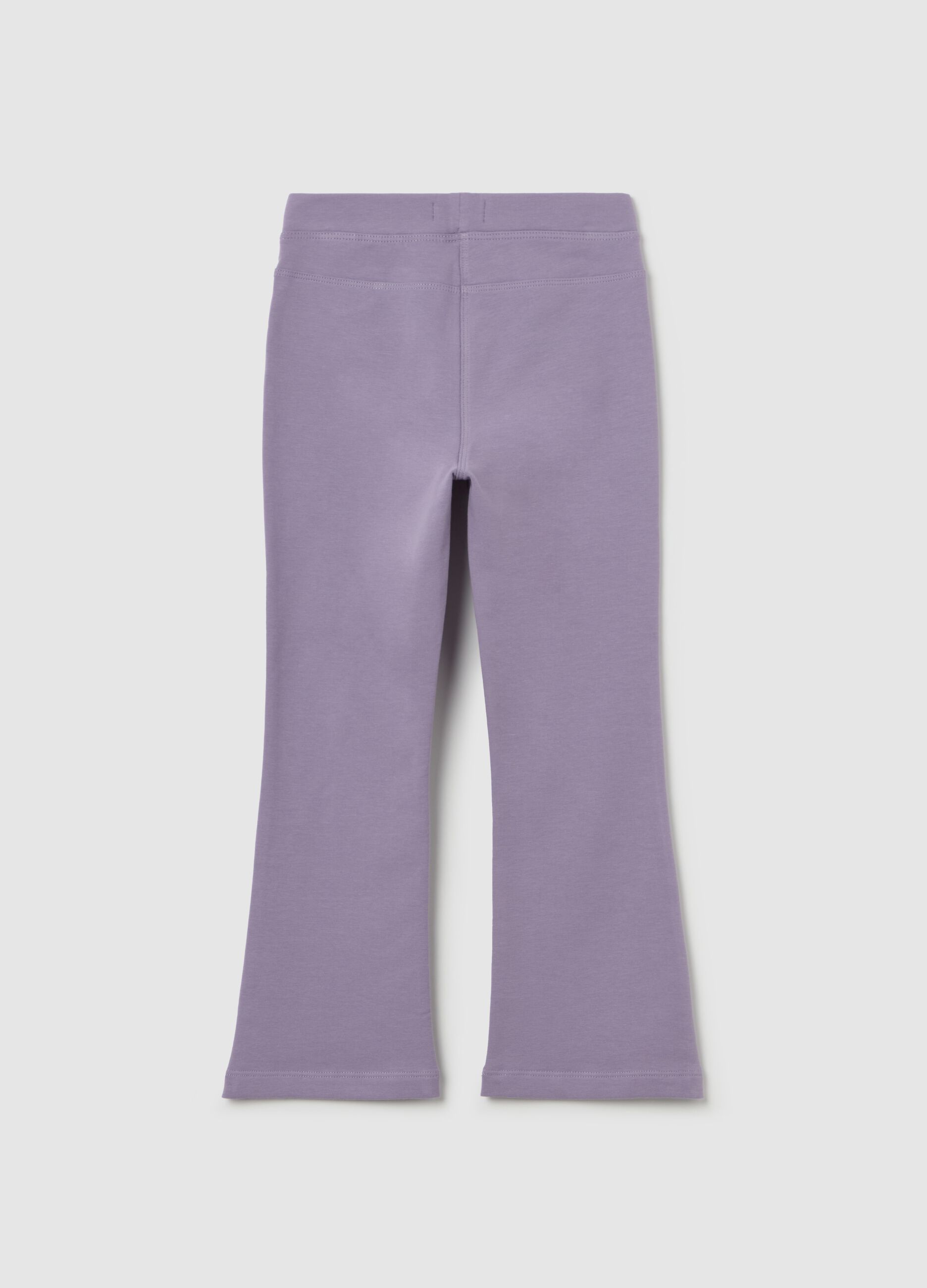 Flare-fit treggings in stretch cotton
