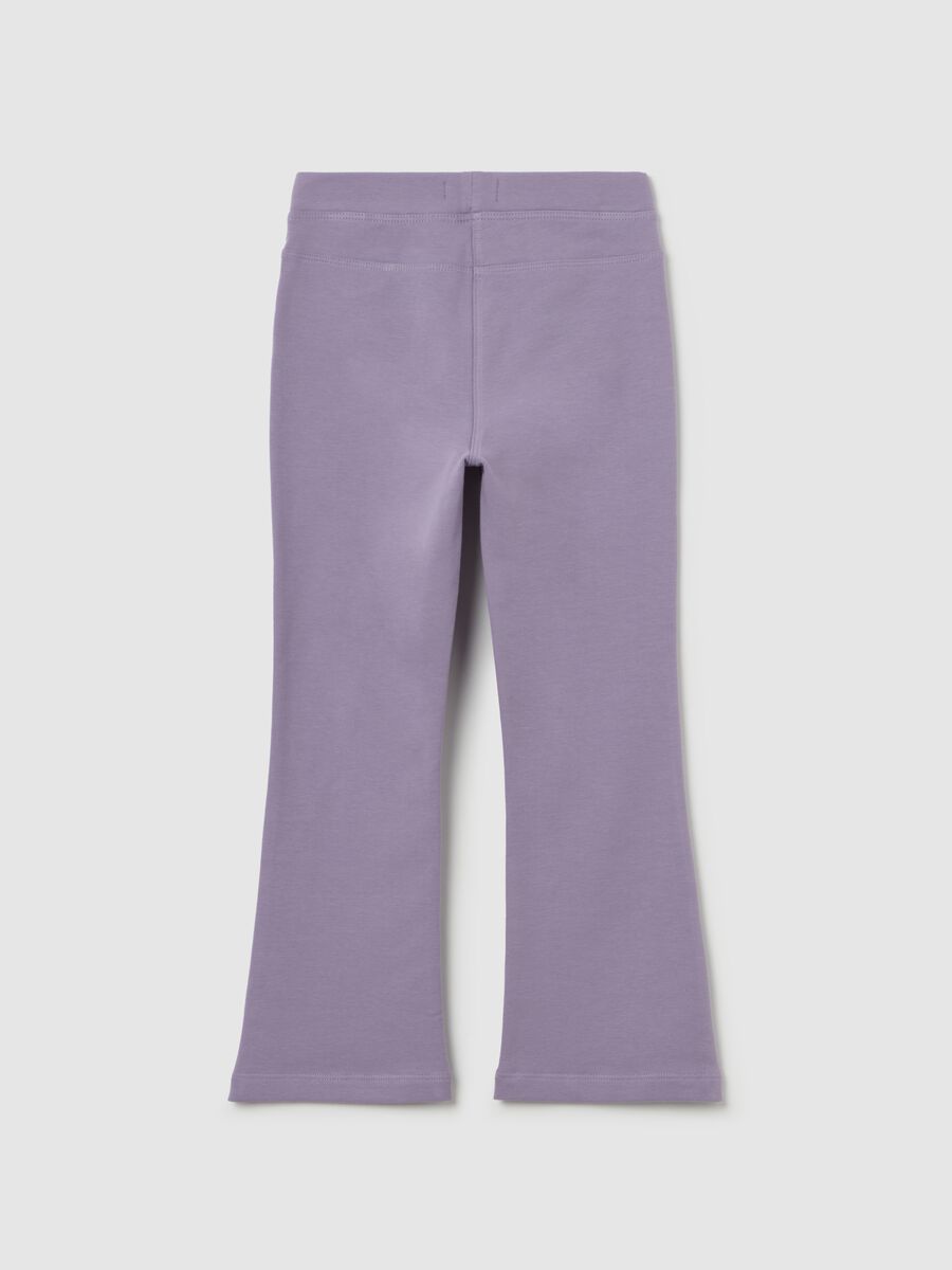 Flare-fit treggings in stretch cotton_1
