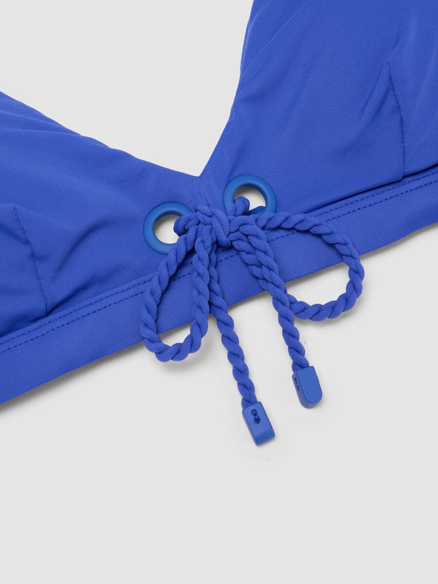 Top bikini blu a triangolo in tessuto elasticizzato imbottitura removibile_1