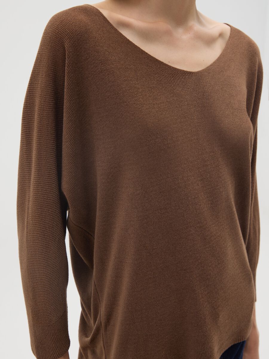 Brown Regular Fit Sweater_3