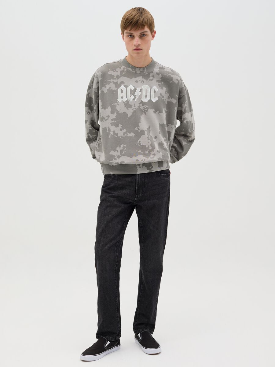 Camouflage sweatshirt with AC/DC print_1
