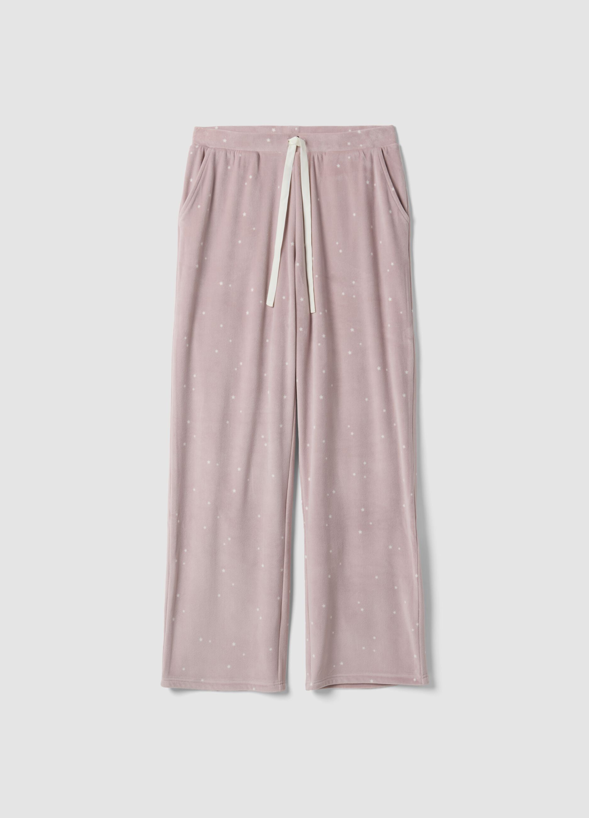 Purple star-print stretch pyjama trousers