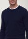 Navy crew-neck jumper in viscose blend, regular fit_2