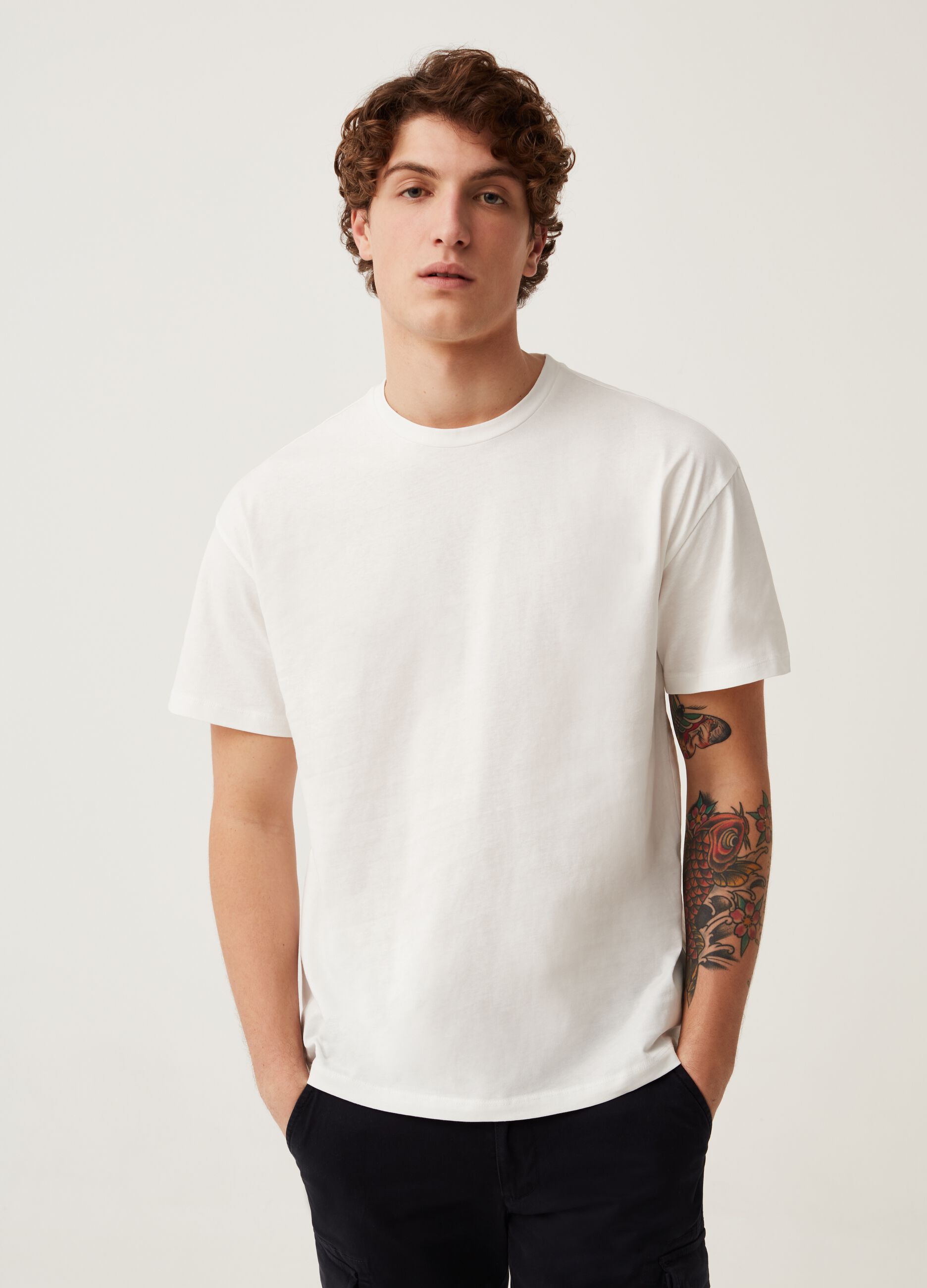 T-shirt boxy fit in cotone