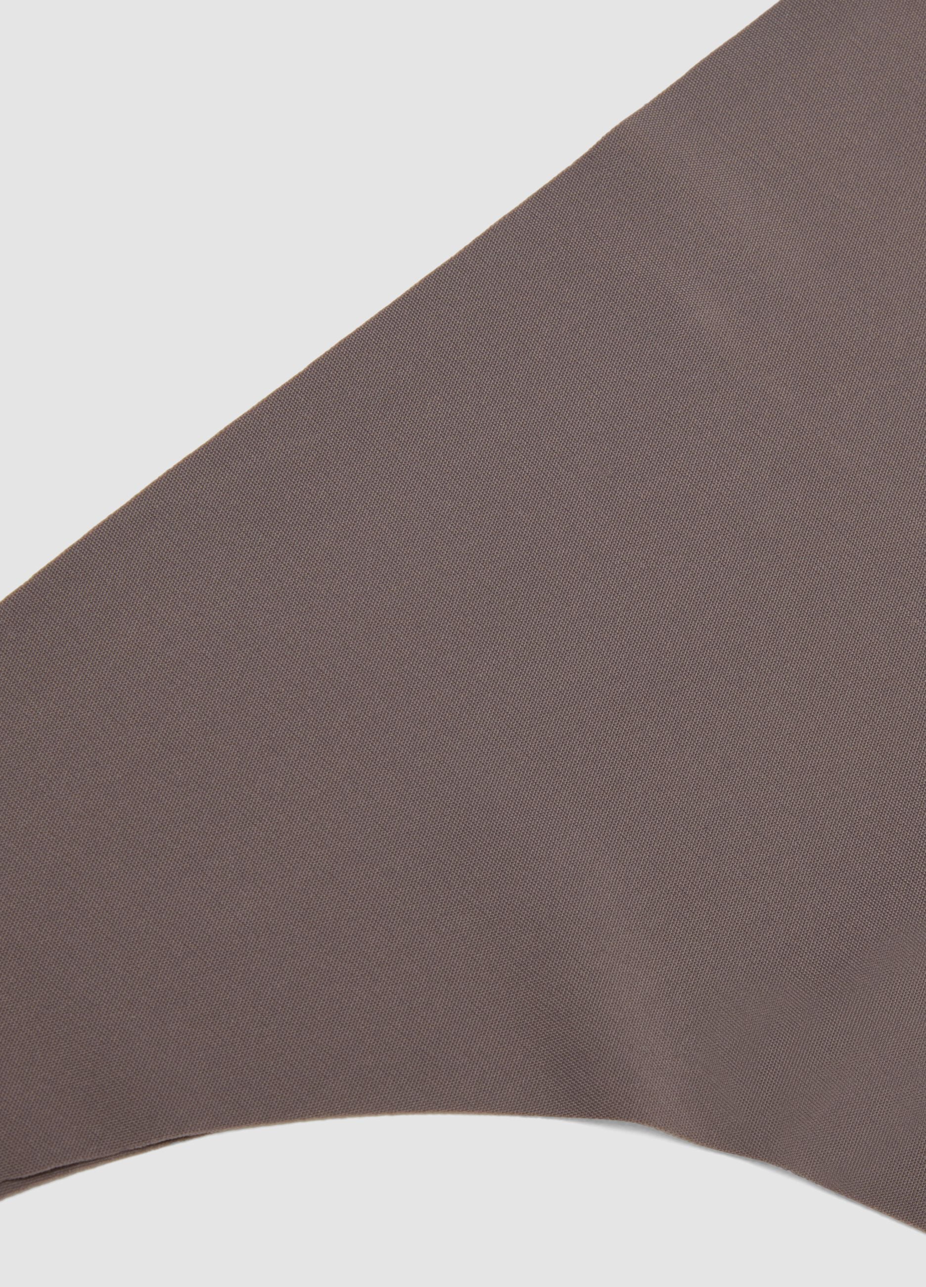 Slip brasiliana grigio in tessuto elasticizzato