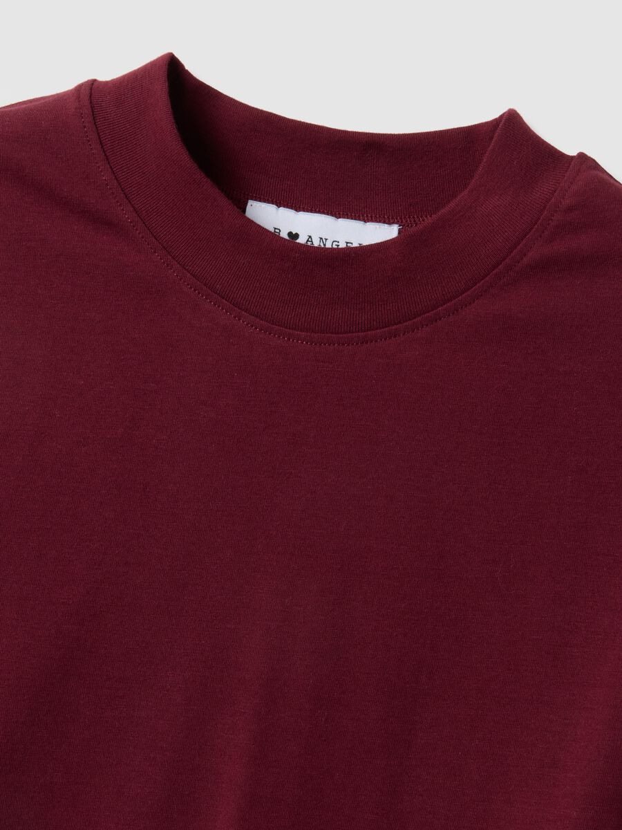 Red slim fit stretch cotton T-shirt_5