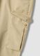 Beige slim-fit stretch cotton cargo trousers_1