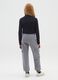Girls' grey jogger pants in pure cotton with relaxed fit_1