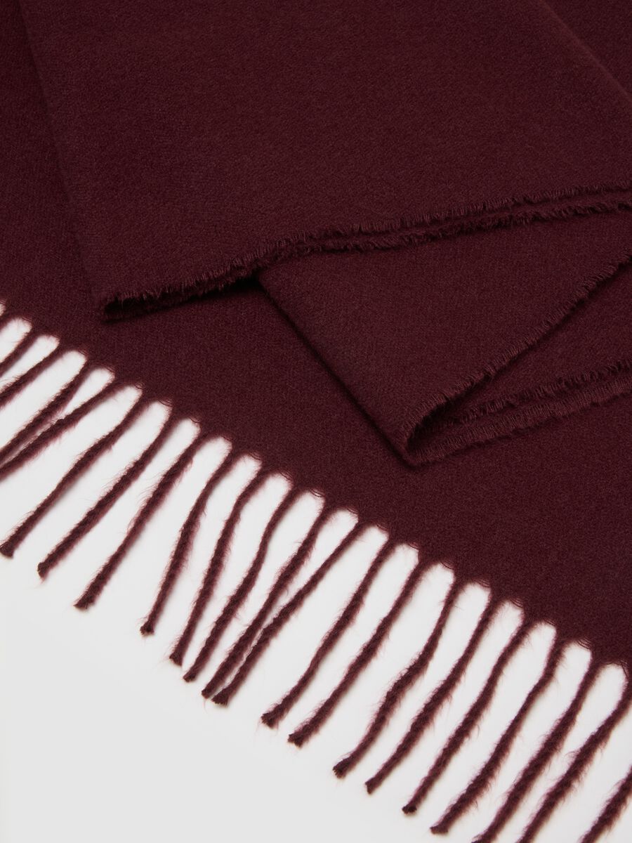 Sciarpa rossa con frange_2