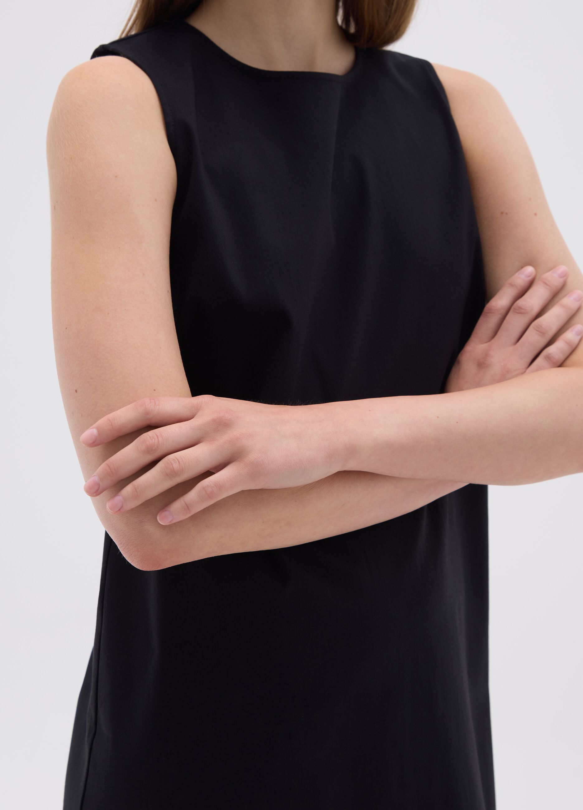 Black viscose blend women's dress