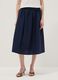 Blue pure cotton midi skirt_1