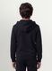 Black organic cotton hooded sweatshirt, regular fit, for boys_2