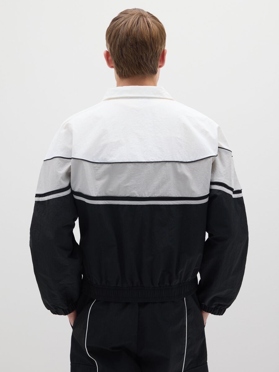 Felpa a righe multicolor relaxed fit con zip_3