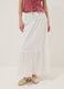 Long white broderie anglaise skirt in pure cotton_2
