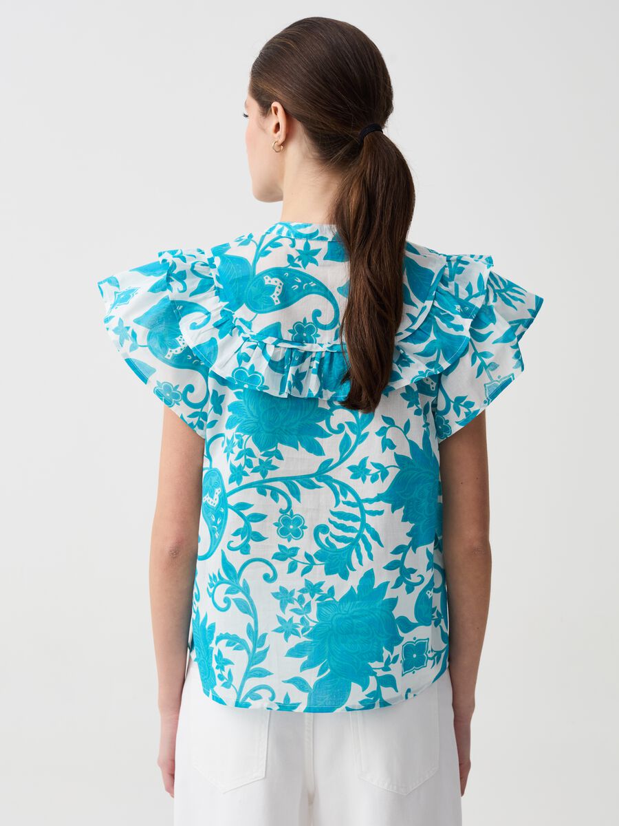 Printed blouse with flounce_2