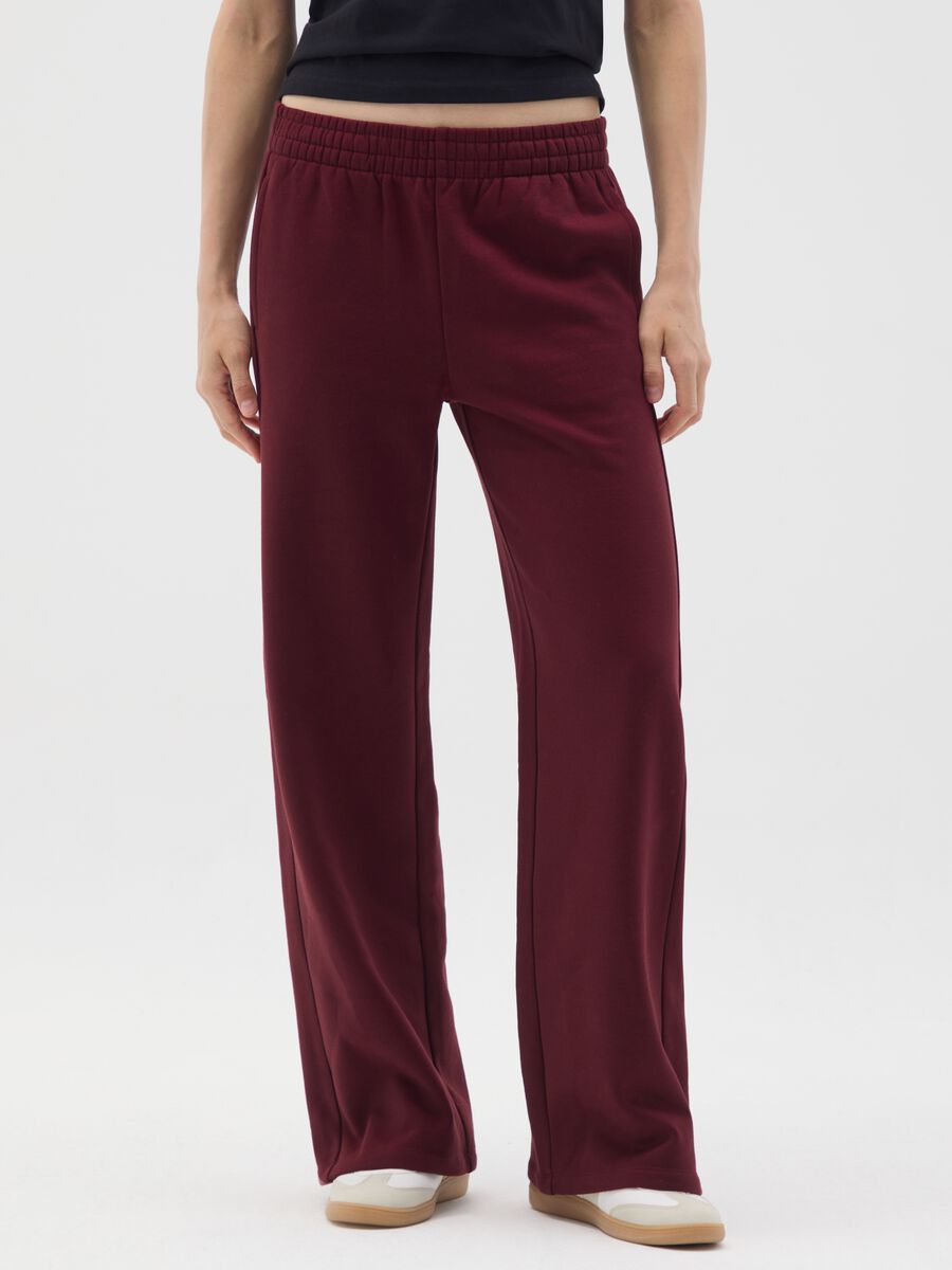 Relaxed Red Cotton Blend Trousers_2