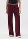Relaxed Red Cotton Blend Trousers_2