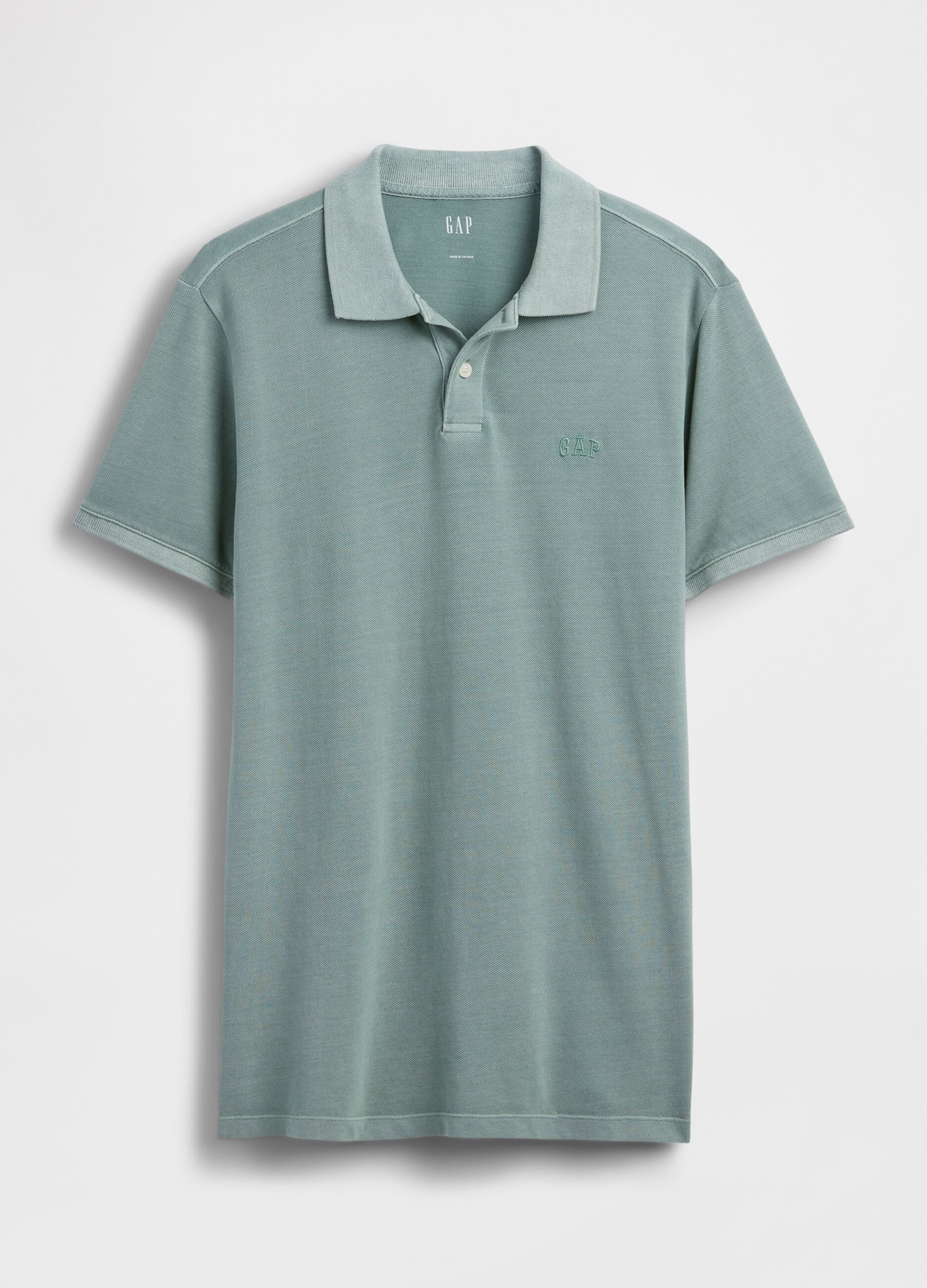 Short-sleeved cotton polo shirt