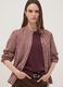 White checked stretch viscose shirt with mandarin collar_0