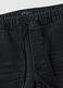 Regular fit black denim jeans with elastic waistband_5