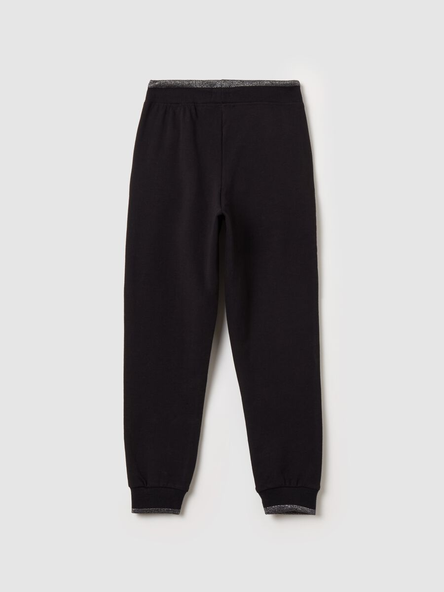 Joggers con coulisse e lurex _4