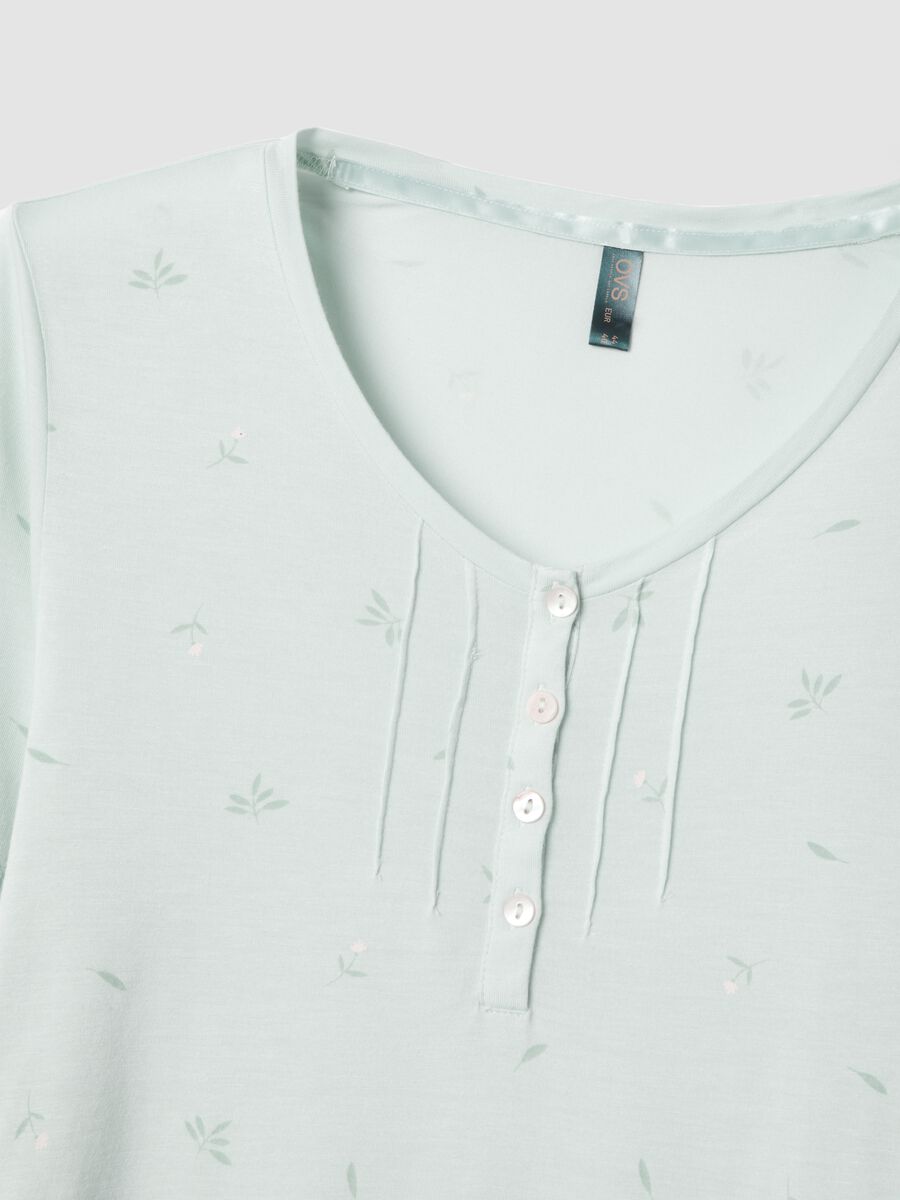 Blue pure viscose pyjamas regular fit_5