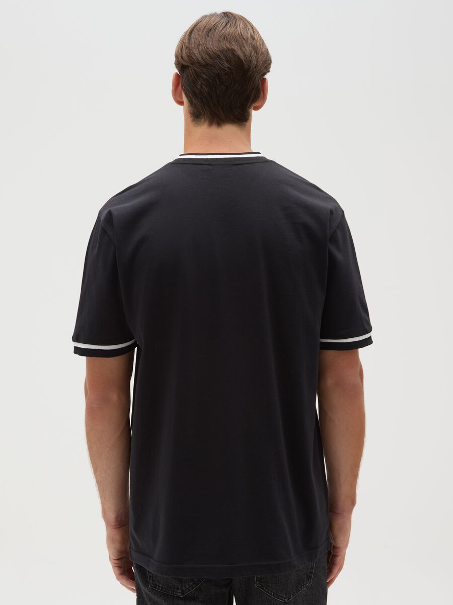 Maglia in puro cotone nera con stampa Los Angeles Lakers_2