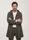 Green regular-fit raincoat with zip_0
