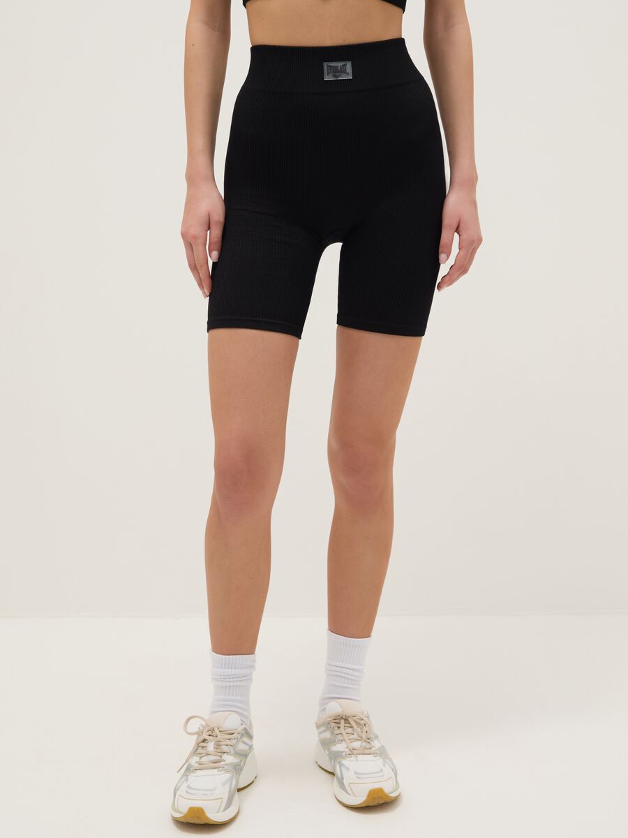 Shorts sportivi neri regular fit_1