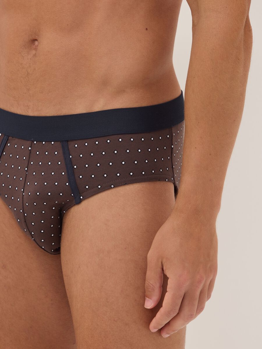 Tripack di slip blu in cotone organico elasticizzato_3