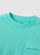 Children's regular fit pure cotton blue t-shirt with pocket_3