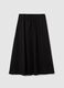 Gonna lunga da donna in puro cotone nera_4