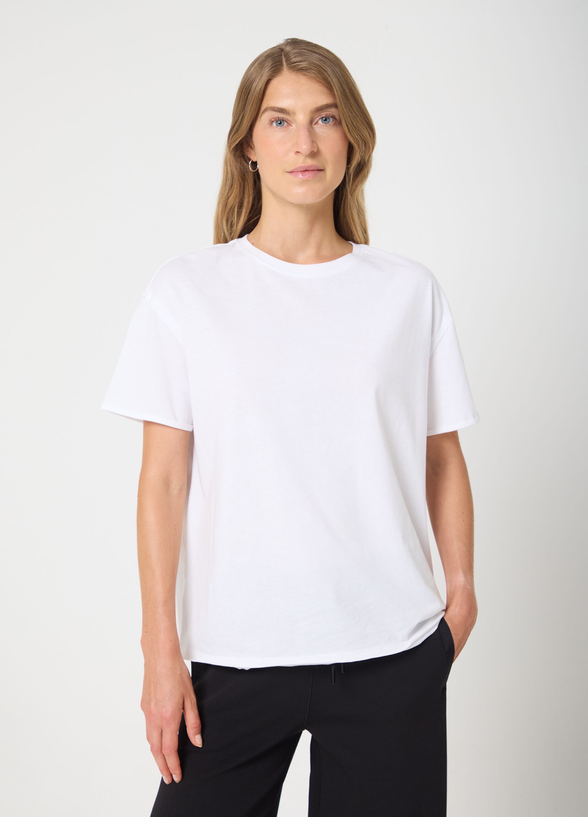 White Cotton Sports T-shirt ALTAVIA STUDIO