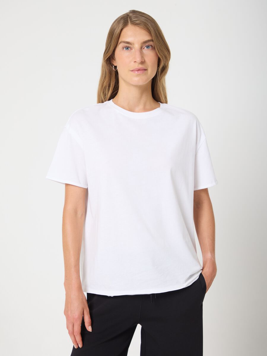 White Cotton Sports T-shirt ALTAVIA STUDIO_0