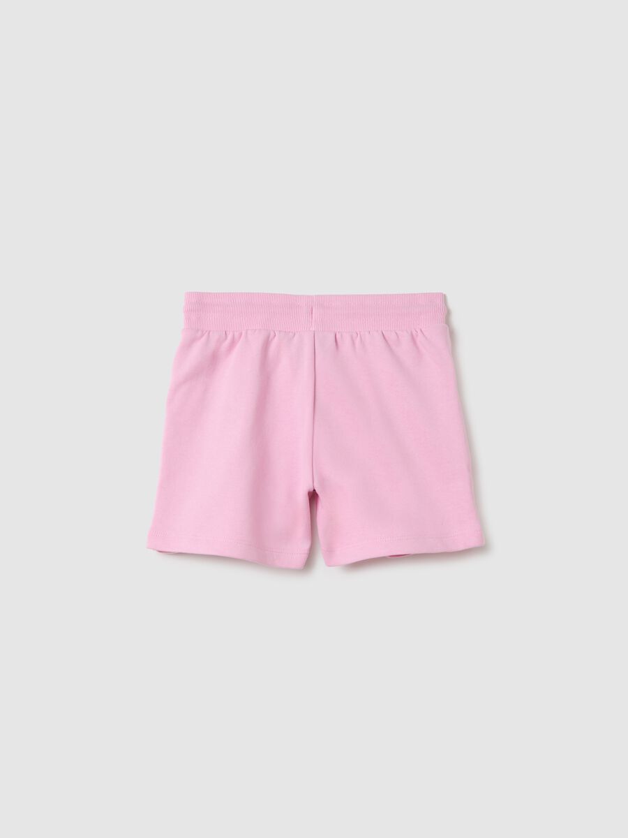 Pink NBA Brooklyn NETS shorts in cotton with drawstring_1